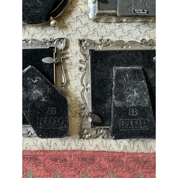 11 Vintage Rhinestone Jeweled Mini photo Frames Vanity Floral Ornate set lot - Picture 6 of 16